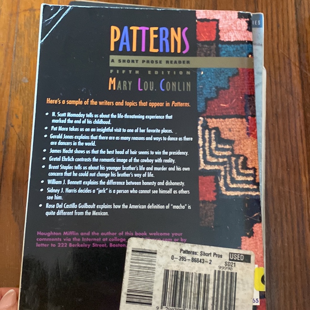 Patterns Fifth Edition Book| previously used - Picture 2 of 3